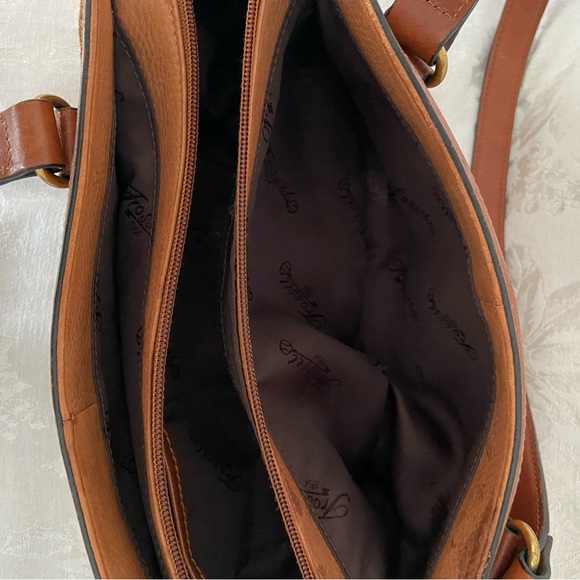 Vintage Fossil Leather Patchwork Shoulder Bag - Picture 6 of 11